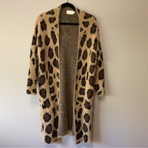 Dreamers eyelash sweater animal print. Medium.
